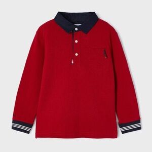 Size 3 Toddler Mayoral Scarlet and Midnight Polo Shirt